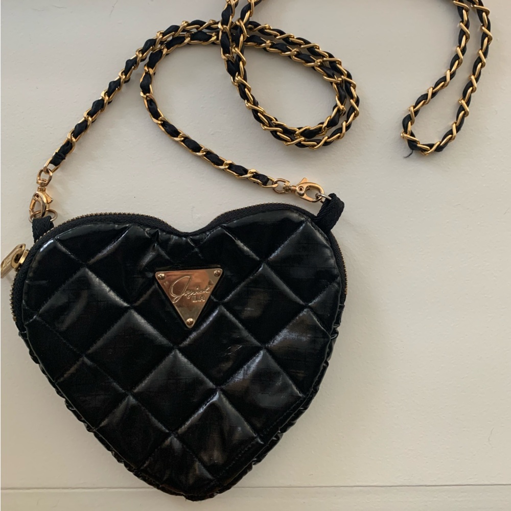 Le Sport Sac x Joyrich Black Heart Crossbody Bag